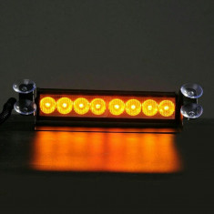 Lampa stroboscopica LED, montaj in parbriz, 8W, culoare Orange AVX-T091019-4
