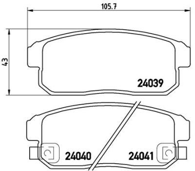Placute frana Mazda Rx 8 (Se17); Suzuki Ignis (Fh), Ignis Ii SRLine parte montare : Punte spate foto