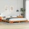 vidaXL Cadru de pat de podea Maro 180 x 210 cm Lemn masiv de pin