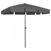 Umbrelă de plajă, antracit, 200x125 cm, vidaXL