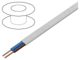Cablu plat YDY 2x4mm&sup2; PVC alb 450V/750V ELEKTROKABEL YDYP-2X4