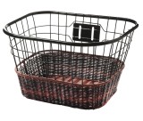 Cos Bicicleta Fier Negru 38x38x22cm, Montaj Fata/Spate, Universal - Robust si Durabil