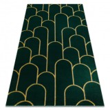 Exclusiv EMERALD covor 1021 glamour, stilat, art deco, sticla verde / aur, 180x270 cm