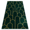 Exclusiv EMERALD covor 1021 glamour, stilat, art deco, sticla verde / aur, 80x150 cm