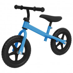 Bicicleta fara pedale cu scaun reglabil si jante negre 12 inch-Culoare Albastru