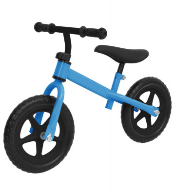 Bicicleta fara pedale cu scaun reglabil si jante negre 12 inch-Culoare Albastru foto