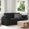 vidaXL Canapea loveseat neagră 140 cm catifea
