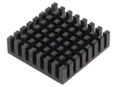 Radiator extrudat cu aripioare BGA PGA negru 28mm x 28mm