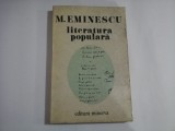 LITERATURA POPULARA - M. EMINESCU