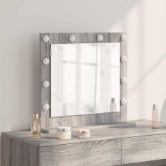 vidaXL Oglindă de toaletă cu oglindă Gri Sonoma 60 x 55 x 18 cm 868290
