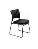 Scaun vizitator HRC 613, ergonomic, cadru metalic, piele ecologica, 120 kg