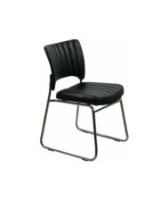 Scaun vizitator HRC 613, ergonomic, cadru metalic, piele ecologica, 120 kg