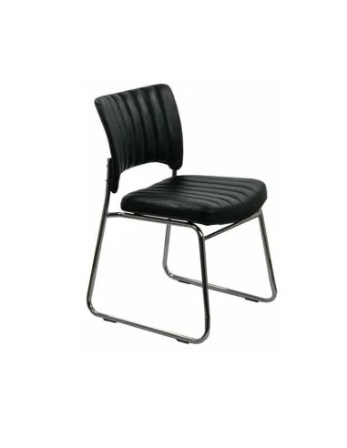 Scaun vizitator HRC 613, ergonomic, cadru metalic, piele ecologica, 120 kg