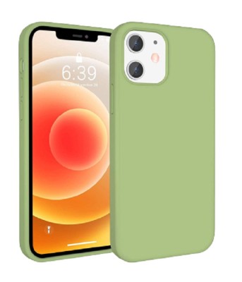 Husa silicon antisoc cu microfibra in interior Iphone 12 Mini , Verde foto