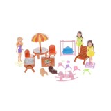 Papusi si accesorii pentru plaja, set 3 papusi, 9 cm, ATU-082768, Plastic, Oem
