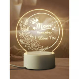 Lampa Decorativa 3D &quot;Mom&quot; - 9.5 x 10.5 x 20 cm