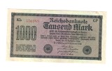 Bancnota Germania 1000 mark/marci 15 septembrie 1922, seria rosie, circulata, stare buna