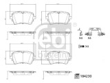 FEBI BILSTEIN 184230 set placute frana,frana disc