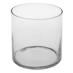 Vază Decorativă Sticlă, Cilindrică, Diametru 12x12 cm, Transparentă