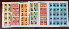 TIMBRE ROMANIA LP 908/1976 -Arheologie daco -romană- Set 6 coli a 25 timbre -MNH