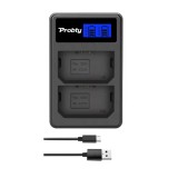 Incarcator Dublu Acumulator Sony NP-FZ100, Alpha A7 III, A7 IV, A7R III, A7R IV, A7S III, A9, A9 II, A6600, FX3 + Cablu USB