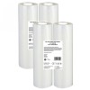 Set 4 role pungi vidat gofrate, dimensiuni 150x6000 mm, transparente, grosime 85 microni, preparare sau depozitare Sous Vide
