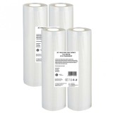 Set 4 role pungi vidat gofrate, dimensiuni 150x6000 mm, transparente, grosime 85 microni, preparare sau depozitare Sous Vide