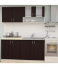 Bucatarie Roza 160cm, PAL melaminat wenge, corpuri superioare si inferioare, livrare 3-5 zile