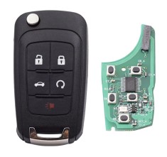 Cheie Auto Completa Programabila, Compatibila Chevrolet Captiva, Cruze, Malibu, Opel Antara, cu 4+1 butoane, frecventa 433MHz, cip ID46, smart key cu