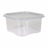 Cutie Alimente Bella, 4L, 20.5x20.5x13 cm, Capac Incolor, Caserole Depozitare Alimente, Caserole Alimentare cu Capace din Plastic, Caserole din Plasti