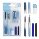 Set 2 Stilouri cu Cerneală Termosensibilă, Albastru și Negru, cu Dispozitiv de Curățare Peniță, CMCLASS