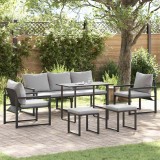 Cumpara ieftin Set de canapele pentru grădină 6 pcs Negru Oțel