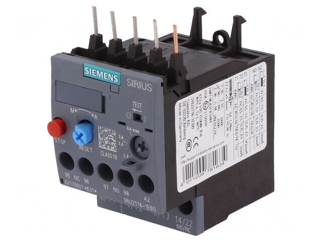 Releu termic 3RT20 S00 cleme șurub 3RU2116-1EB0