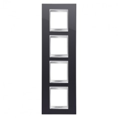 Rama Ornament 4P verticala LUX Gewiss Chorus negru GW16229TN