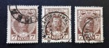 Imperiul Rus 1913 - Set de 3 Timbre Clasice &bdquo;Tricentenarul Dinastiei Romanov - 7 Kopeici (Țarul Nicolae al II-lea)&rdquo; -PV1