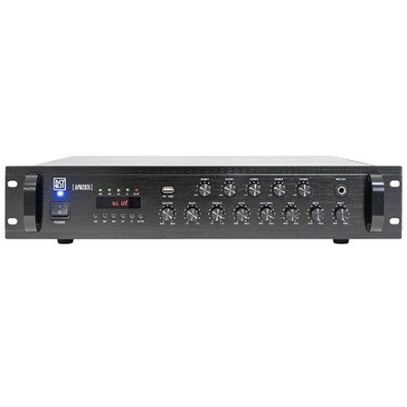 Mixer PA amplificat BST 100V 240W 5 zone cu usb/bluetooth/sd/fm