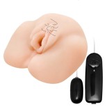 Masturbator Vagin cu Ou Vibrator Multispeed, Material TPR Realist, Natural