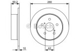 Disc frana TOYOTA AVENSIS Combi (T25) (2003 - 2008) BOSCH 0 986 479 520