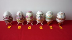 OU - OUA FABERGE DIN PORTELAN Nr. 1 , 2 , 3 , 4, 5, 6.