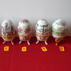 OU - OUA FABERGE DIN PORTELAN Nr. 1 , 2 , 3 , 4, 5, 6.