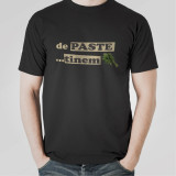 Tricou personalizat barbat &quot;DE PASTE TINEM LEGATURA&quot;, Negru, Bumbac, Marime XXL