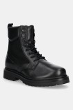 Tommy Jeans pantofi inalti TJM LACE UP HIGH culoarea negru, EM0EM01627
