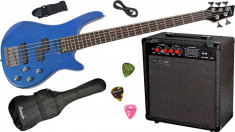 Set chitara electrica bass Santander BG1209-5 P J Hy-X-AMP BA-30 foto