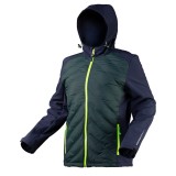 Jacheta softshell matlasata Premium cu gluga, protectie vant, marimea XL