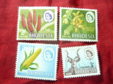 Serie Rhodesia 1967 R. Elisabeta , 4 valori, Nestampilat