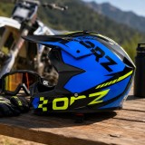 Cumpara ieftin Casca Moto/Enduro FIXATO, Interior Confortabil, Ventilatie Multipla, Albastru cu Verde, XL 60-61cm