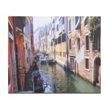 Tablou canvas, Vedere din Venetia, pe canal, 60x50cm, gata de agatat pe perete