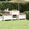 VidaXL Jardinieră, alb, 178,5x44x75 cm, lemn masiv de pin 822248