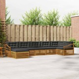Cumpara ieftin Set de canapele de exterior 7 buc. 7-Locuri Natural si Antracit