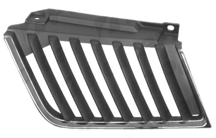 Grila radiator Mitsubishi L200, 12.2005-04.2010, dreapta, crom/negru, fara modelul cu simpla cabina, 7450A187T, 527905-2